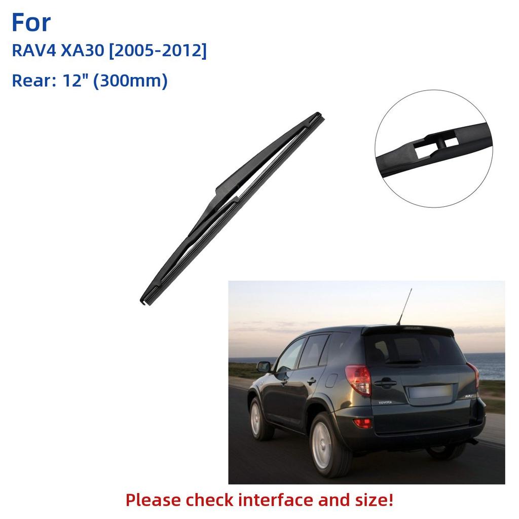 3PCS For TOYOTA RAV4 XA30 2005-2012 24" 16" 12" Front Rear Wiper Blades Windshield Windscreen Window Cutter Accessories 2007 2008 2009 2010 2011 2012