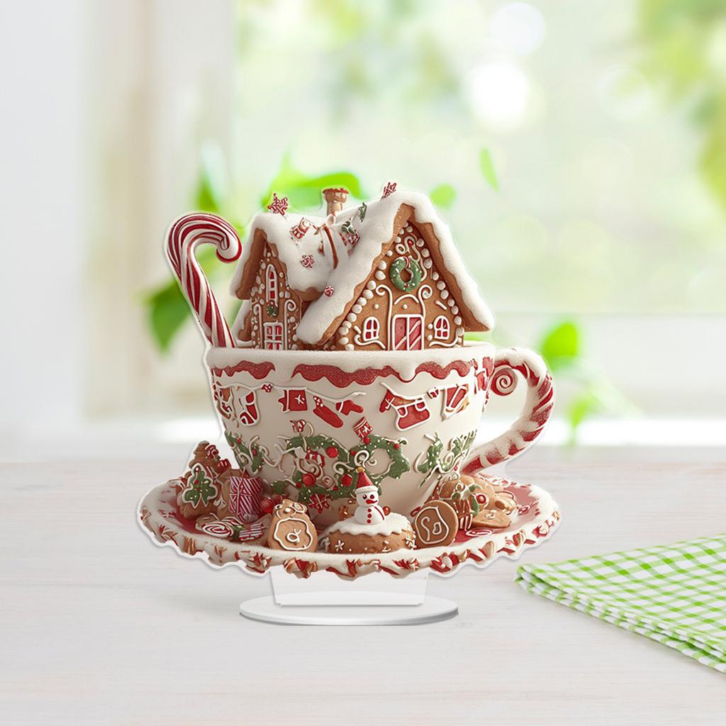 Christmas Table Decoration Cute Candy House Desk Signs Centerpieces for Home Countertop Party Decor