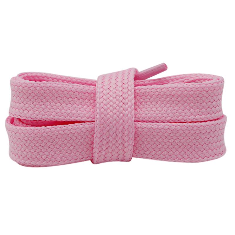 Kurojin McQueen 1.8cm Wide Flat Canvas Shoelaces - Solid Color Casual Sports Shoes