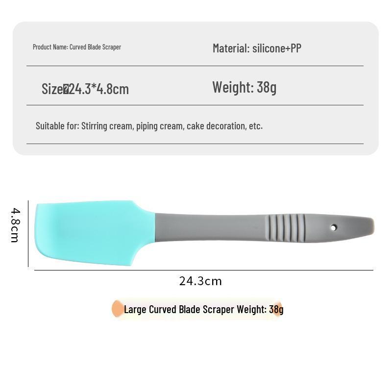 Two-Piece High-Temperature Silicone Spatula Set for Baking and Mixing