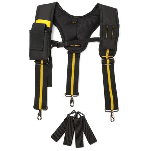 Padded Tool Belt Suspenders for Carpenters and Electricians with Attachment Rings for Men, Electrician Accessories, Work Suspenders