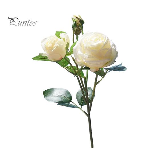 

Искусственная роза со стеблем, зеленые листья, реалистичный искусственный цветок, украшение для свадебной вечеринки, домашнего офиса, стола, искусственная цветочная ветка, украшение белый