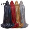 Capa de Cosplay con Capucha Brillante, Capa Iridiscente de Longitud Completa, Tela Reflectante Brillante Unisex para Fiesta de Disfraces de Halloween Mardi