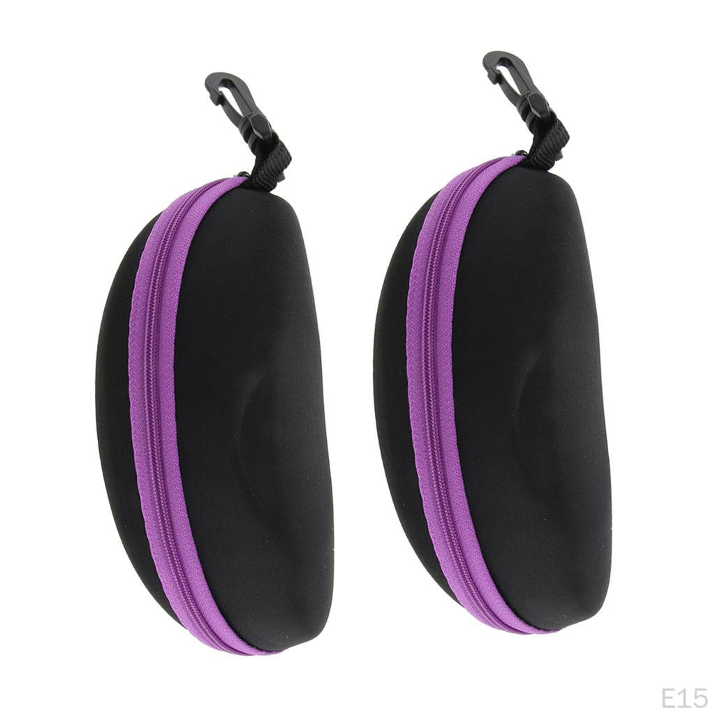 2 EVA Glasses Cases with Hanging Hook for Sports Sunglasses Eyeglasses