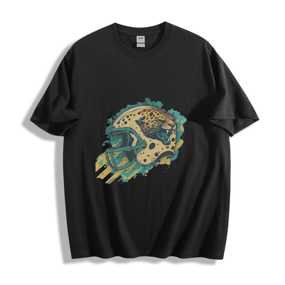 

Jacksonville Jaguars Helmet T-Shirt - Fierce Leopard Design Unisex Tee 4XL