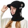 Knitted Hat, Ladies' Hat, Thickened, Face Covering, Hat, Scarf, Jumpsuit, Warm Hat, Ear Protection Hat
