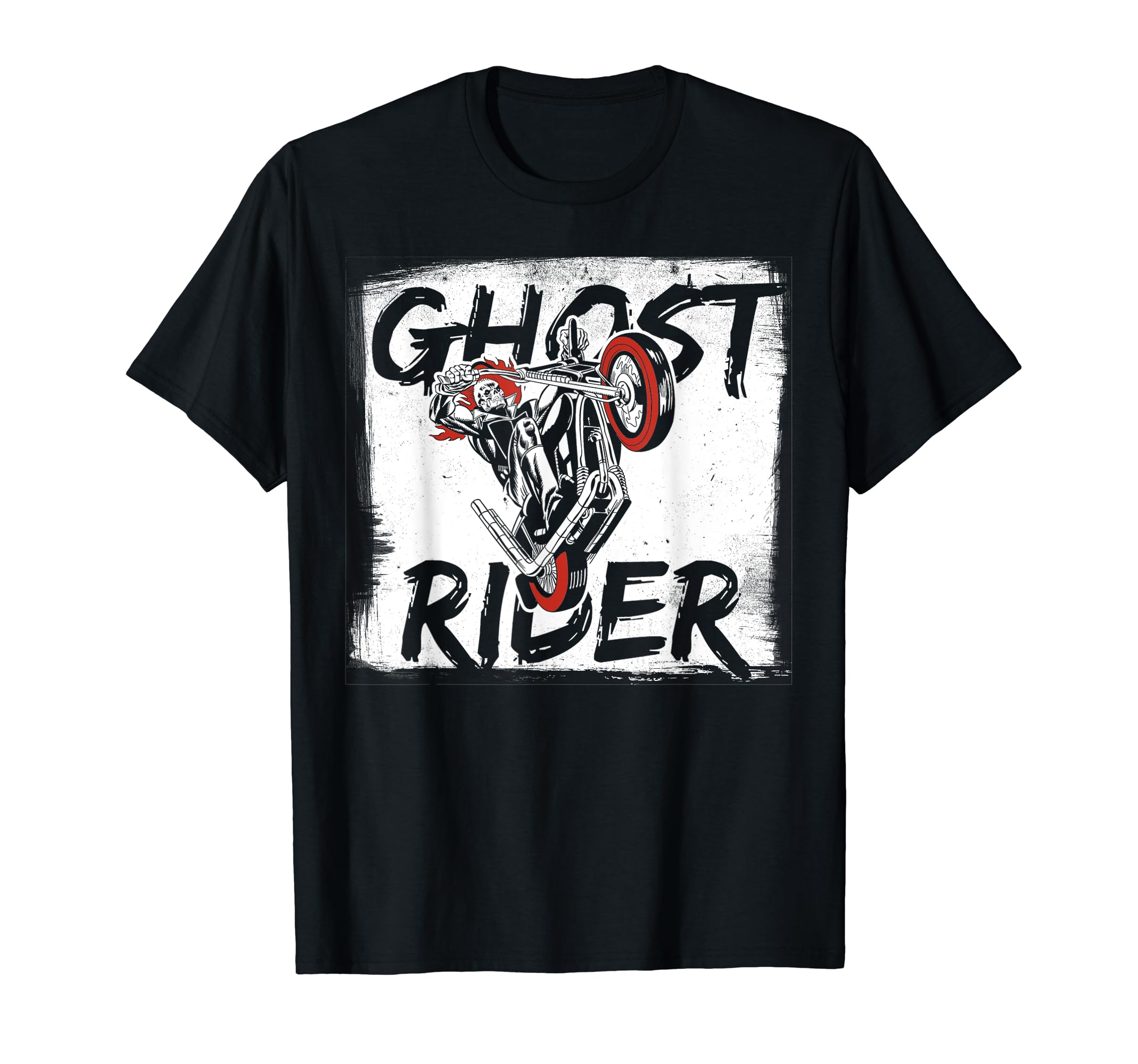 

Marvel Ghost Rider Retro Chalk Wheelie Graphic T-Shirt