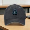 Washed Baseball Cap Wolf Howling At Moon Funny Graphic Summer Trucker Hat For Unisex Adult Fashion Outdoor Sport Sun Snapback Cap