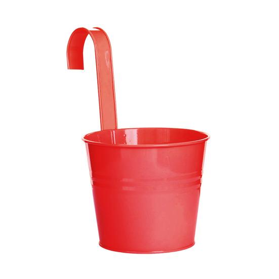 Exquisiter eiserner Hängeblumentopf für Balkondekoration