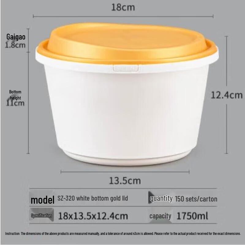 ZLIII Disposable Plastic Round Bowls with Lids