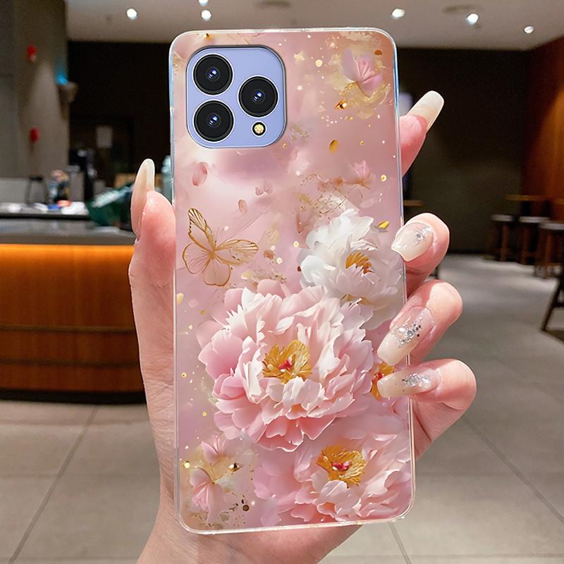 Handyhülle Für Cubot P80 Hülle Schmetterling Schleife Schutzhülle CubotP80 Schale Capa Transparent Weiches Silikon TPU Abdeckung Funda