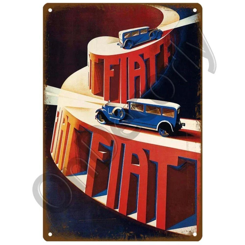 

FIAT Garage Bar Metal Sign, Auto Brand Wall Decor 20x30cm