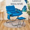 Nufu Fabric Folding Nap Chair with Footrest