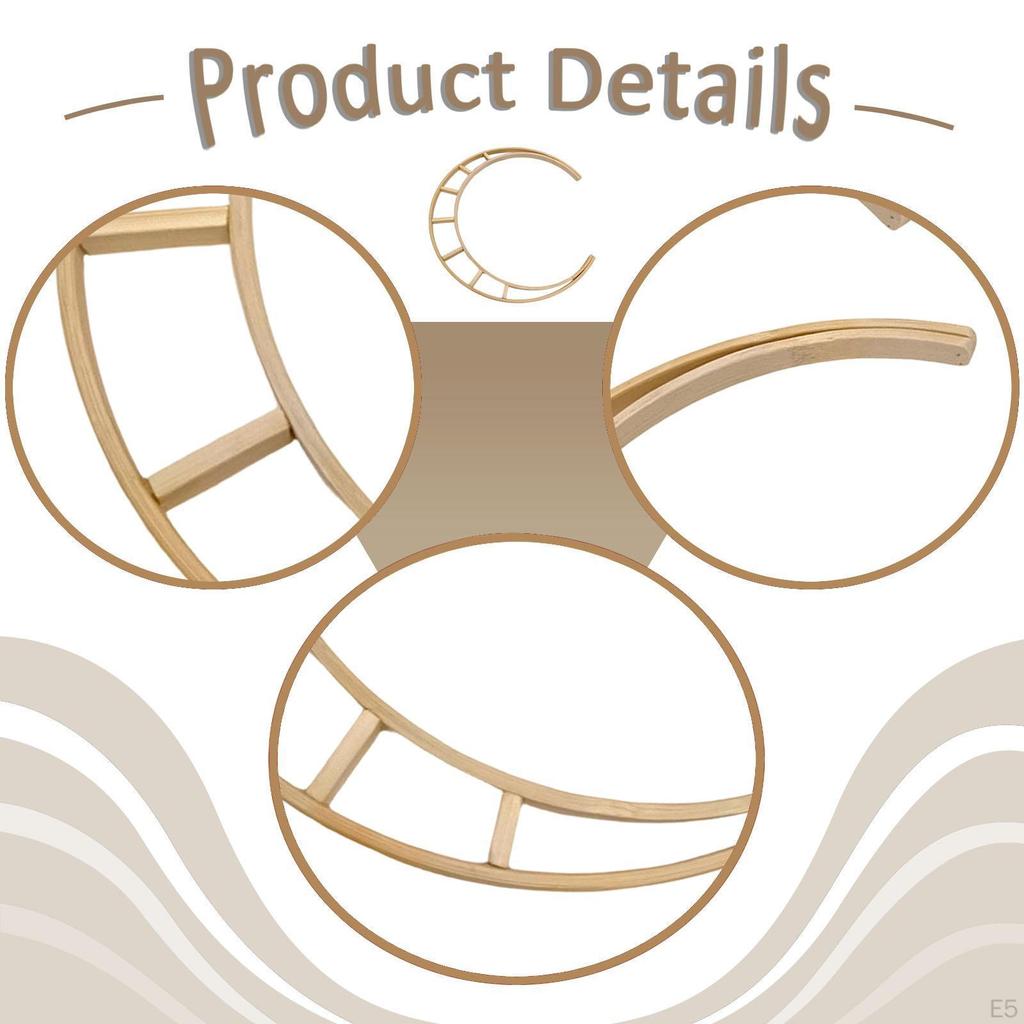 DIY Chime Hoop Crafting Supplies Crafts, Wooden Wreath Frame for Dreamcatcher, Home Wall Hanging