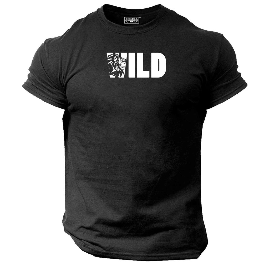 Wild T Shirt Gym Clothing Bodybuilding Training Workout Exercise Boxing MMA Top