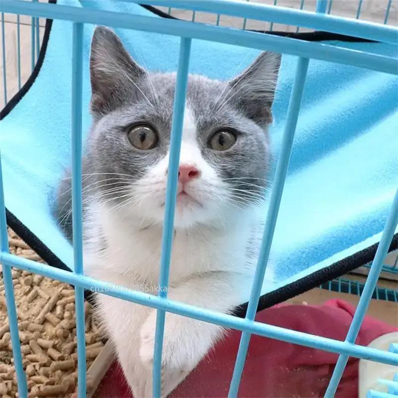 Cat Hanging Hammock with Adjustable Straps Double-Sided Pet Cage Hammock Hanging Bed Resting Sleepy Pad for Small Pets 40x50cm