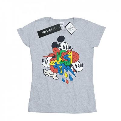 Womens/Ladies Mickey Mouse Vintage Arrows Cotton T-Shirt