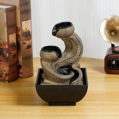Water Fountain Resin Desk Fountain Small Tabletop Fountain Portable Water Feature Decorative Indoor Fountain Modern Indoor