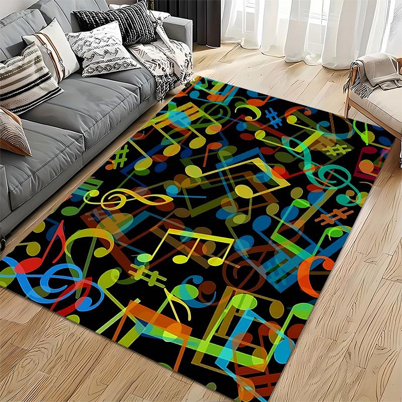 Colorful Musical Notes Pattern Suitable As a Non-slip Mat for the Living Room or Bedroom Sofa