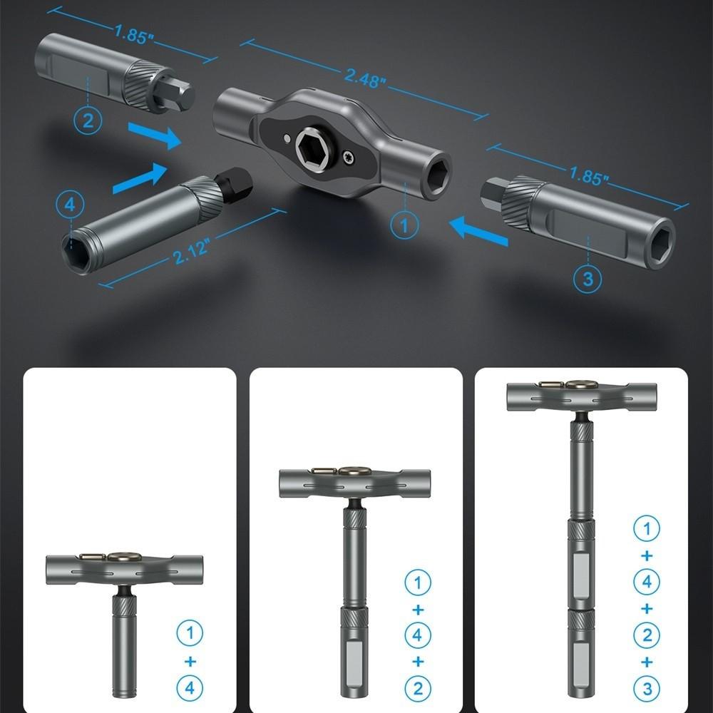 24 In 1 Magnetic Ratchet Screwdriver Set Removable Self-assembly Precision Screwdriver Kit Home Appliances DIY Repair Tool Kit
