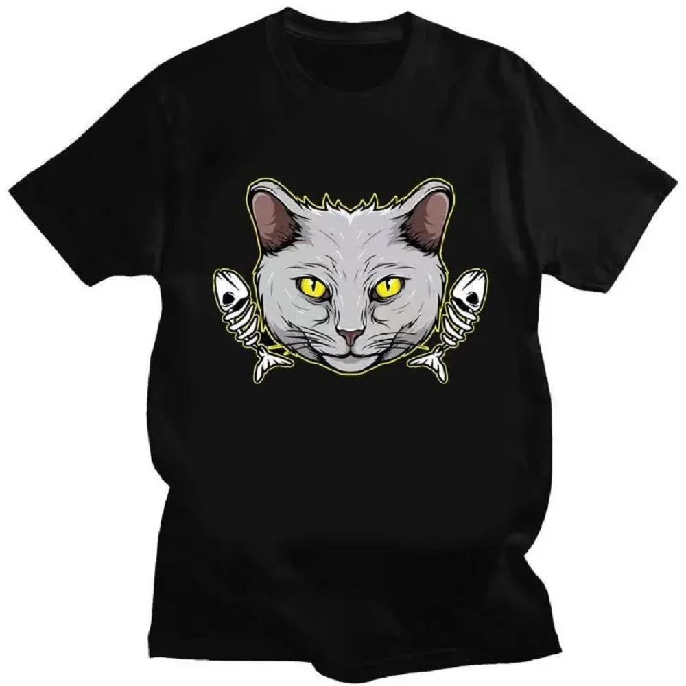 Death Metal Sphynx Cat Witchy Tops Fashion Gothic Tshirt Steampunk Hipster Unisex Trend Shirt Shortsleev Tee