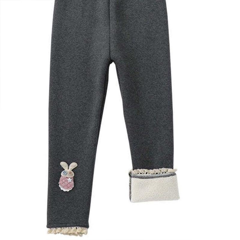 Mädchen Samtbasis Cartoon Schichthose Stilvoll Warm Für Herbst Winter