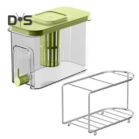 

Диспенсер для напитков с краном, большой контейнер для жидких напитков, 4 л, кувшин для холодной воды, подставка для лимонада, кувшин для сока, для холодильника, домашней вечеринки в отеле зелёный
