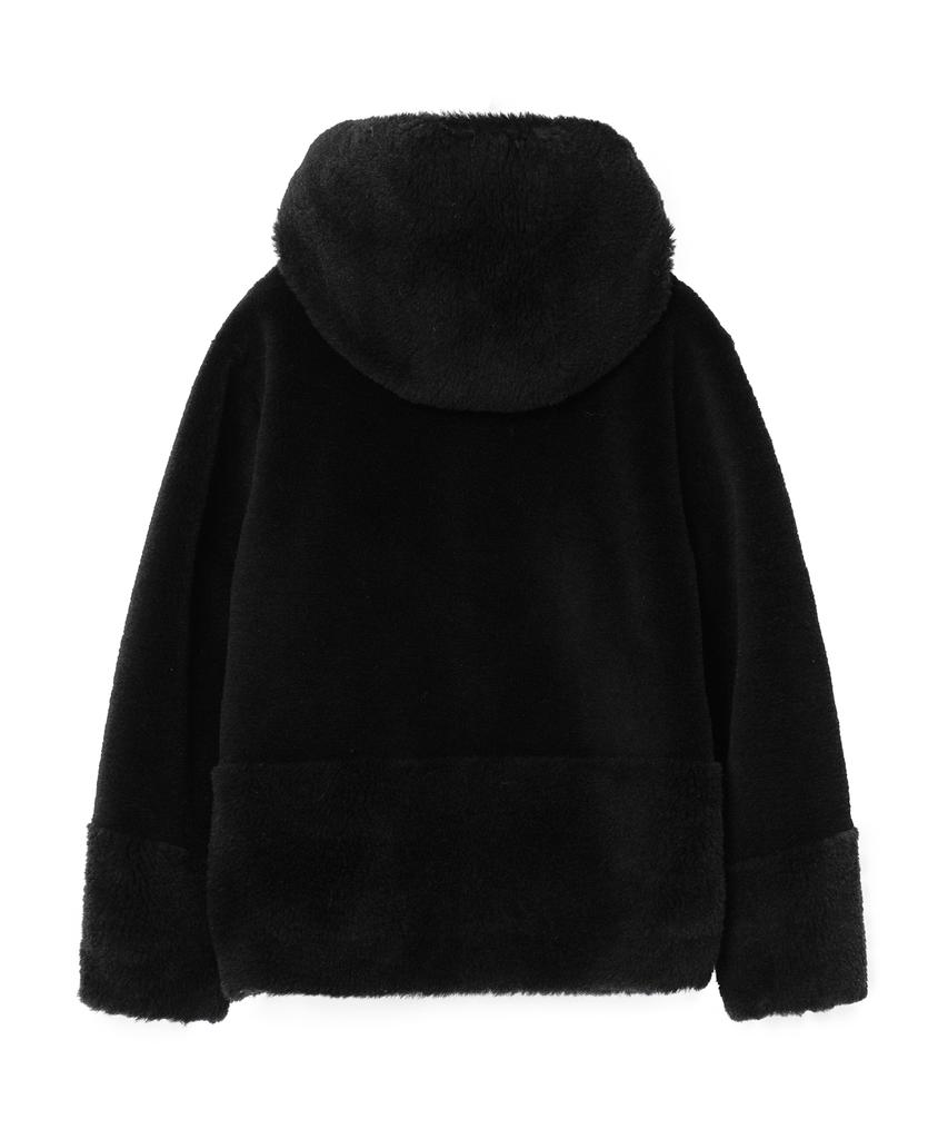 Leftseoul Real Lambskin Hooded Jacket [Black]