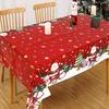 Santa Claus Xmas Tree Tablecloth Pvc Pe Christmas Table Cover Party Dining Decorations Home 2026 Navidad Noel  Year Gifts