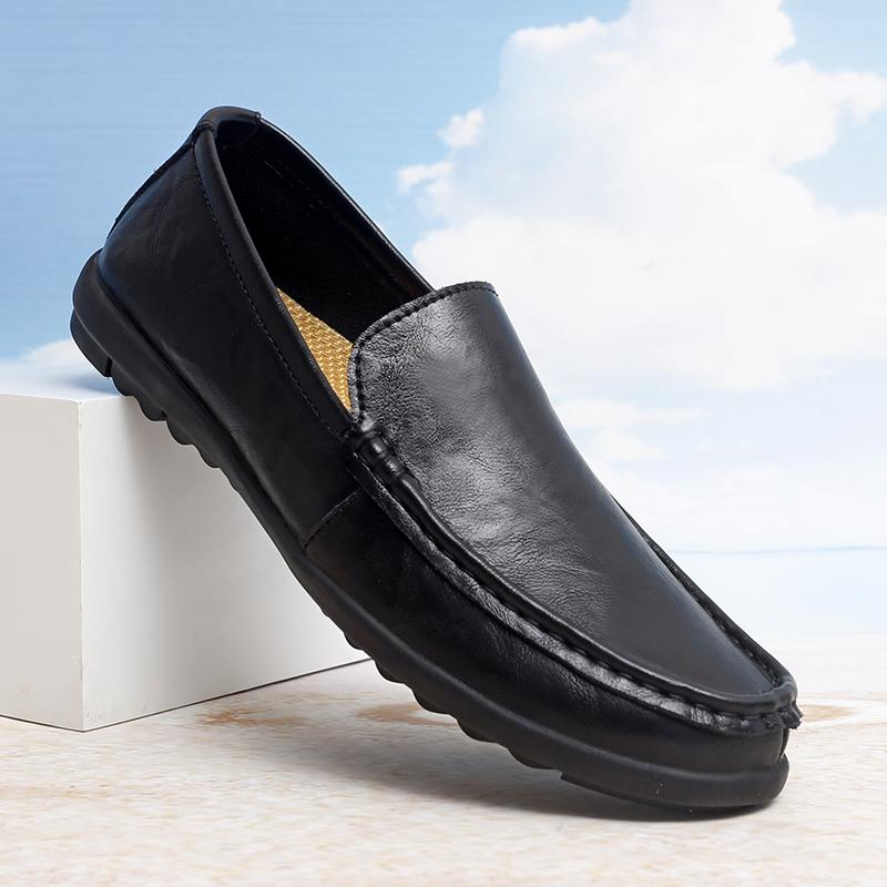 

Fashion Luxury Brand Comfortable Soft Soled Loafers Fashionable Men s Hand Sewn Business Office Shoes Casual Driving Non Slip Flat Shoes 38 чёрный