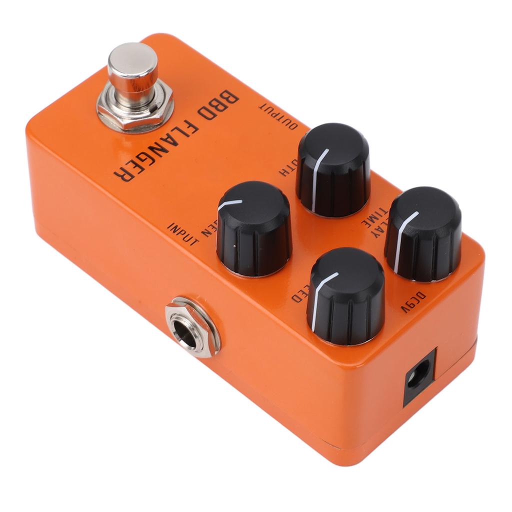 Analog Flanger Pedal Mini Portable for Electric Guitar Bass with True Bypass DC9V