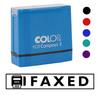 Printtoo Faxed Self Inking Rubber Stamp Pre-Inked Office Stamp- Home Office Business Stationery, Black- 42 x 9