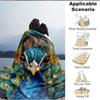 1pc Peacock Illustration Blanket Lightweight Blanket Throw Blanket For Sofa, Bed, Travel, Camping, Livingroom, Office yy251010037