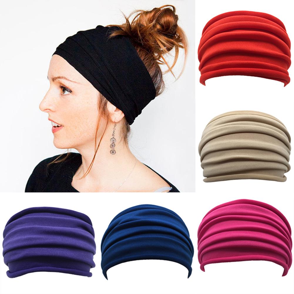 Damen Haarband Stirnband Bohemian Sport Yoga Bandage Elastisch Mädchen Breites Stirnband Print Breites Kopfband Kopfschmuck Haarband Damen