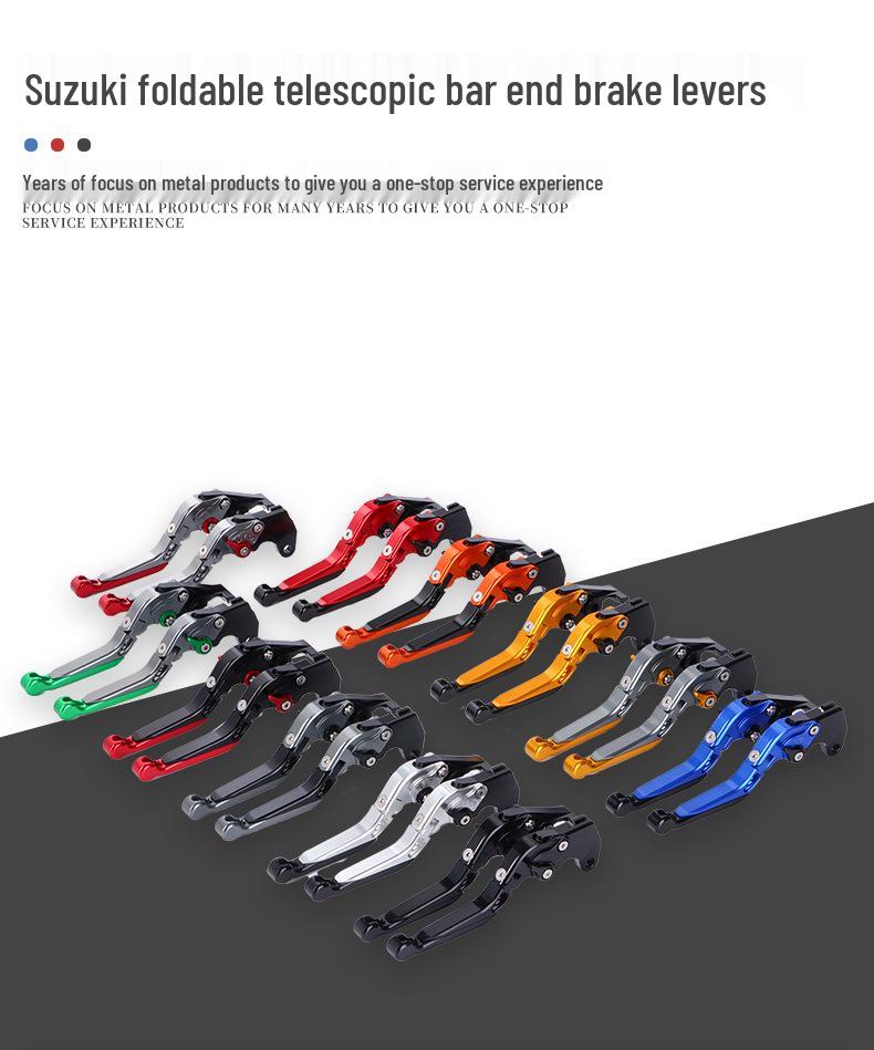Foldable Telescopic Brake and Clutch Lever for Suzuki Motorcycle Handlebar