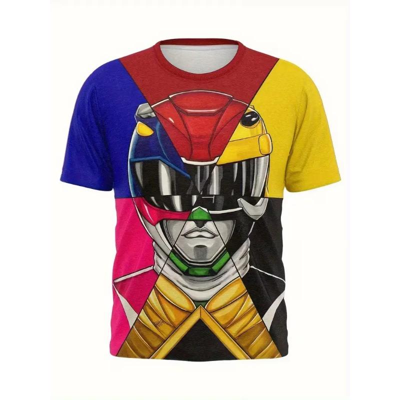 Men's Fashion 3D Printed Men's T-Shirt Round Neck Short Sleeve Trendy Street Wear
