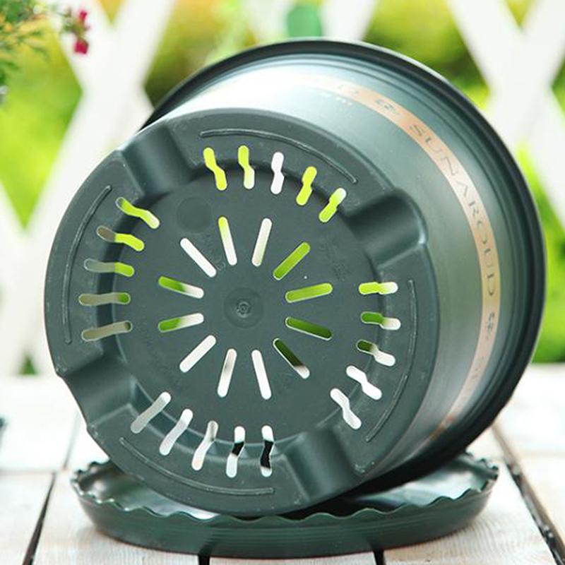 4 Rozmiary Dostępne/Donica Galonowa Okrągła/Zagęszczona Zielona Doniczka do Kontroli Korzeni/Donica z Żywicy Plastikowej/Donica Ogrodowa na Balkon