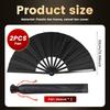 2 Pcs Retro Style Hand Folding Fan Tough Exquisite Craft Gift Home Decoration Ornament for Men and Women Dancing Hand Fan