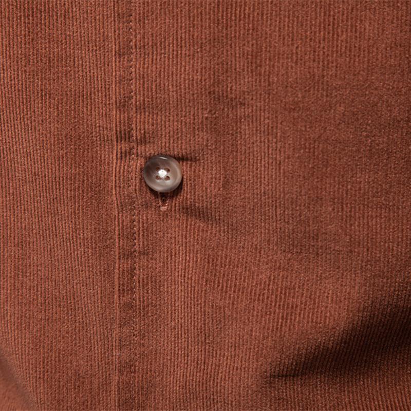 Gant Pánská manšestrová košile z čisté bavlny s klopovým límcem, business casual košile s dlouhým rukávem, novinka podzim a zima 2025 s výšivkou