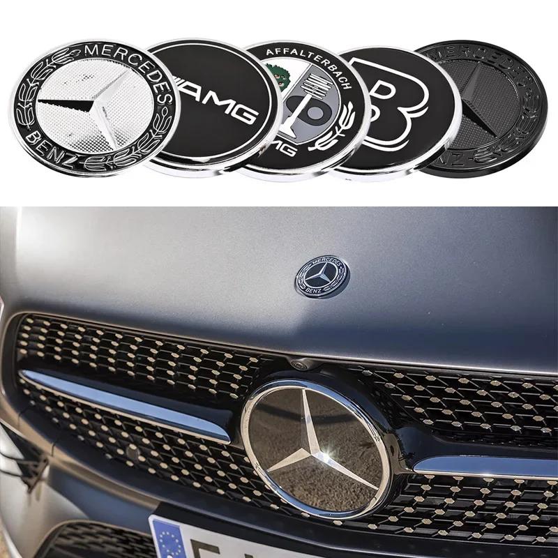 57mm Car Hood Emblem Badge Bonnet Emblem Stickers For Mercedes Benz Brabus AMG W124 W140 W163 W202 W203 W204 W210 W211 W205 PB8