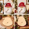 Christmas Party Supplies Advent Calendar Wooden Hanging Sign, 24 Days Welcome Sign with Rope, Countdown Plaque Santa Decorations For Living Room Cafe