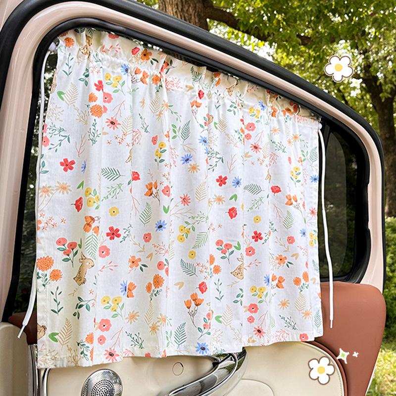 Suction Cup Curtain In The Car Window Sunshade Cover Cartoon Universal Side Window Sunshade Uv Protection For Kid Baby Children
