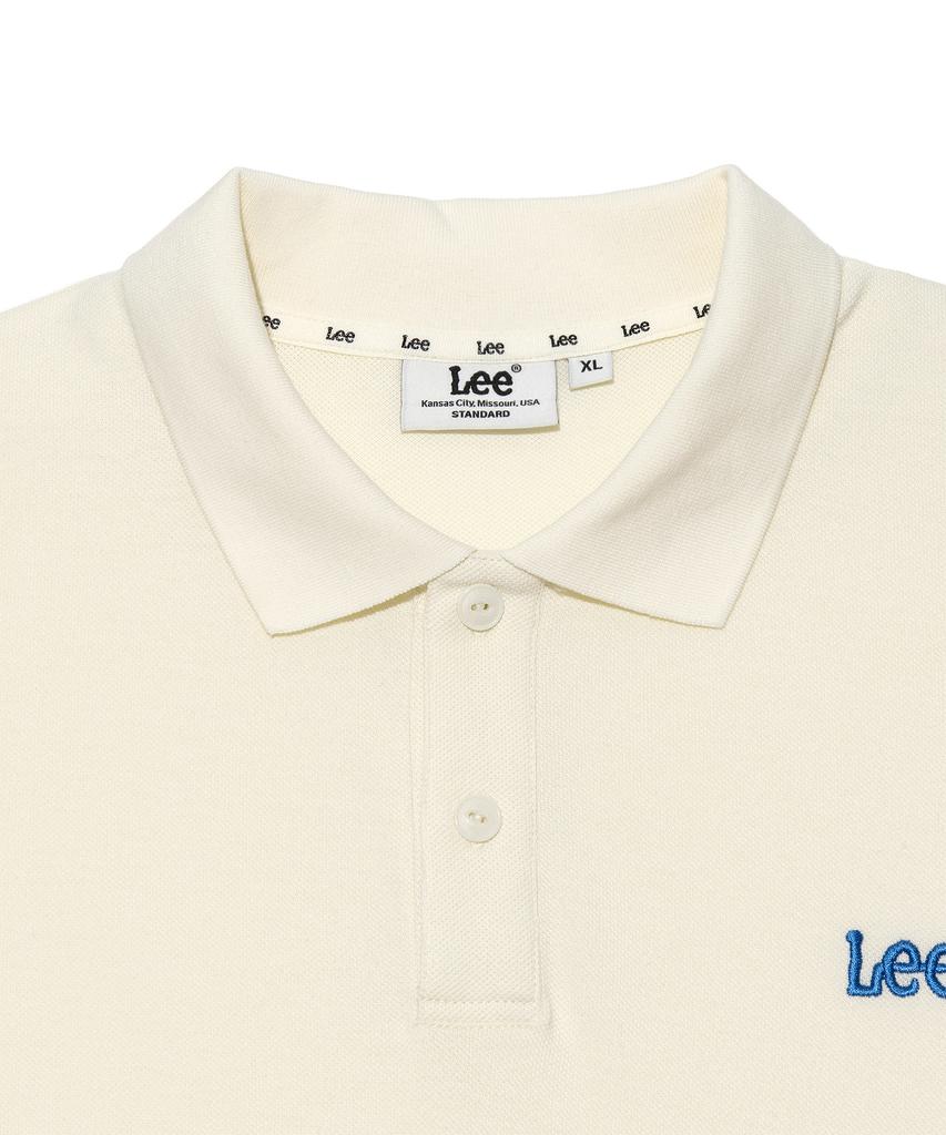 LEE Pique Collar T-Shirt Ivory