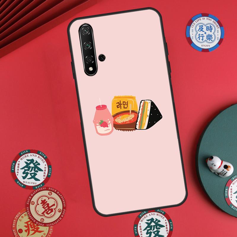 Cute Strawberry Milk Box For Huawei Nova 5T 10 9 SE 7i 8i 11i 12i Y73 Y90 Y70 Y72 Y61 Y91 P60 Pro P30 P40 Lite Case