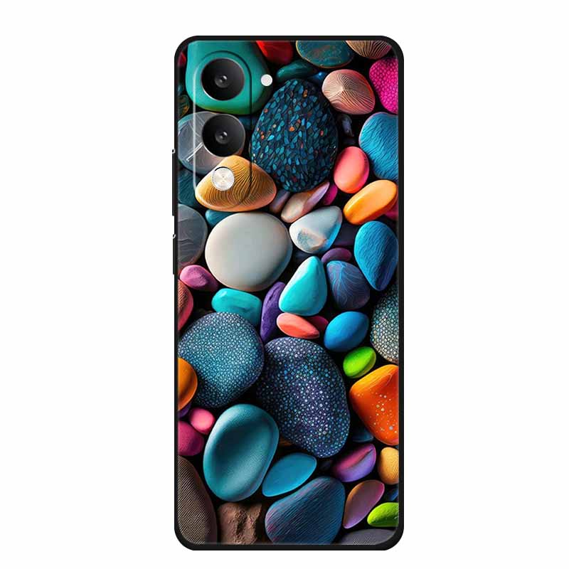 Phone Case For Vivo T4 Lite 5G Soft Silicone Cover Black TPU Cases For Vivo T 4Lite T 4 Lite Funda Back Protective Para Bumper
