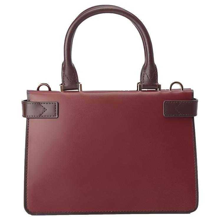 Michael Kors Tatiana Fashion Color Block Simple Lock Decoration Shoulder Crossbody Mini Handbag Women Handbags Red 30F9GT0S1T-BRANDY-MULTI