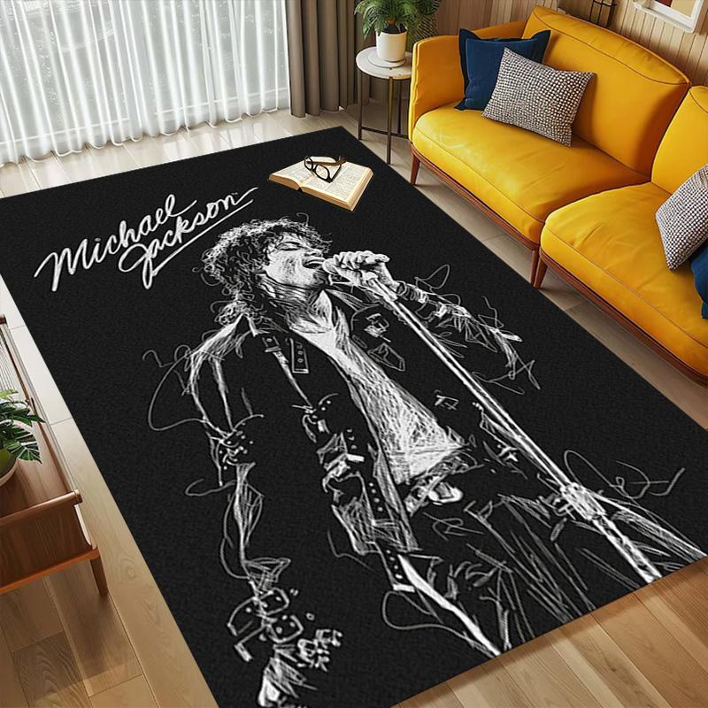 Michael Jackson Living Room Nonslip Area Rug Soft Carpet For Bedroom Gameoom Playroom Sofa Office Home Decor Doormat