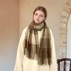 Fashion Vintage Plaid Stripe Scarf Winter Warm Imitation Cashmere Women Long Soft Thickened Female Scarves Tassel Shawl Wraps
