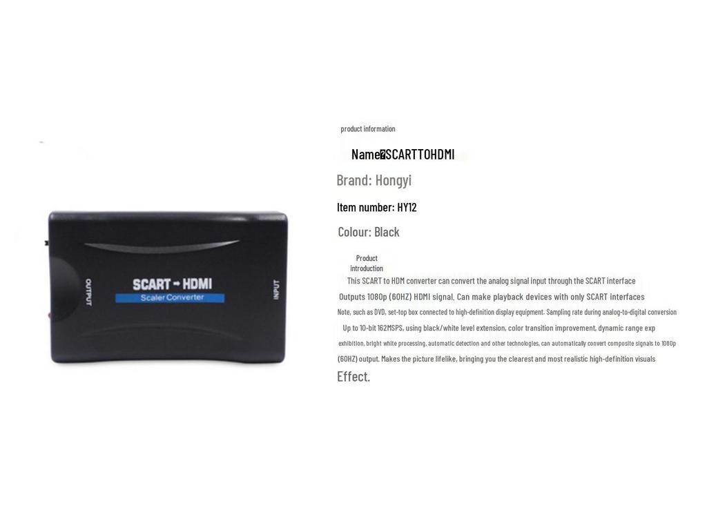 SCART To HDMI High-Definition Converter