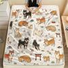1PC Cute Dog Print Flannel Blanket, High Quality All Seasons, Home Decor, Warmth and Comfort, Perfect for Christmas Gifts